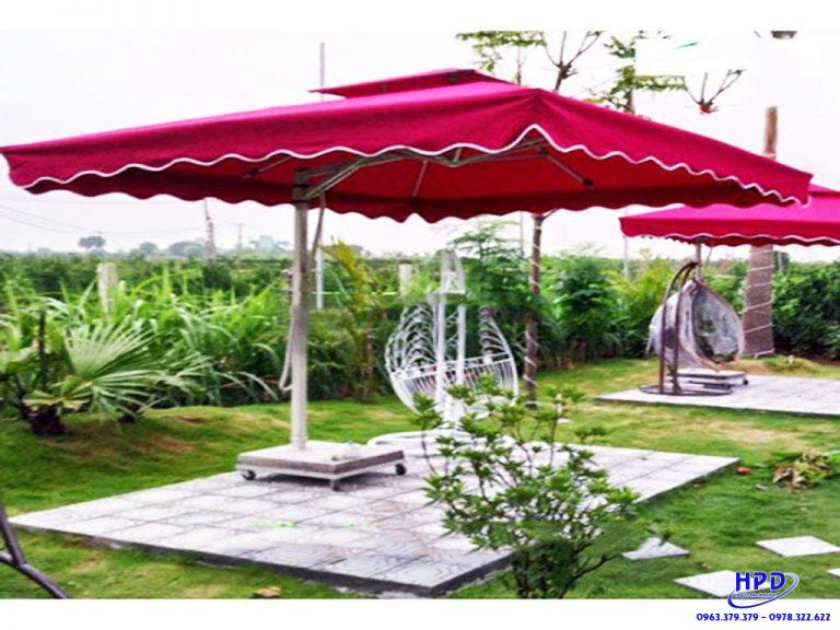 dù che nắng lệch tâm vuông có trợ lực